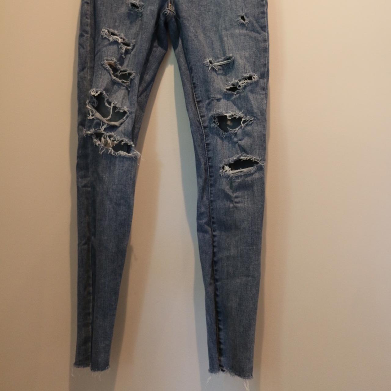 Blue skinny mid-rise Till's RSQ jeans. Very... - Depop