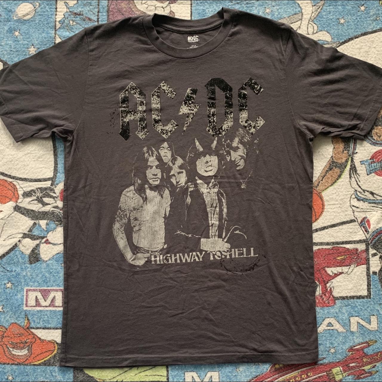 2007 AC/DC Rockware XL Highway To Hell Gray T-Shirt... - Depop
