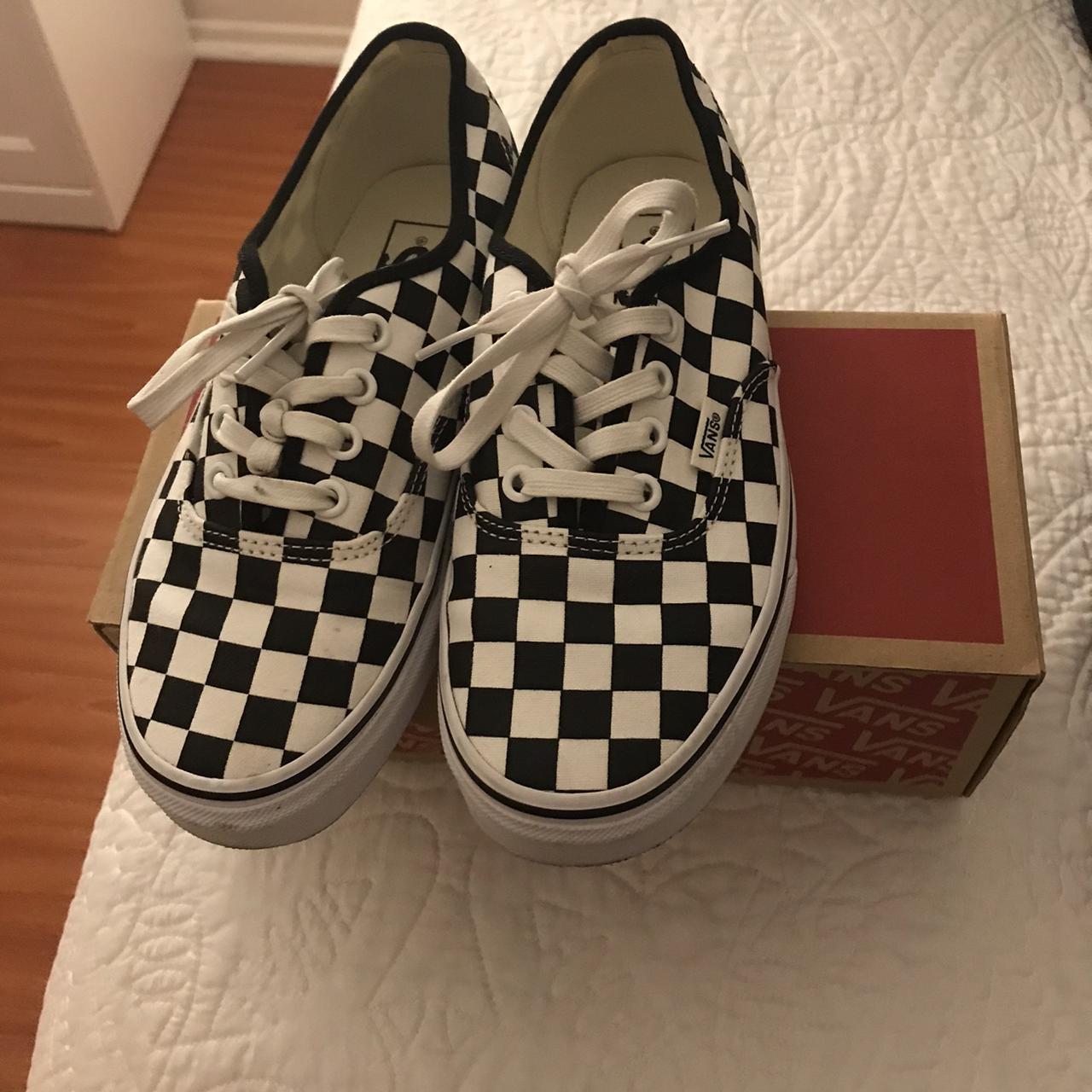 Vans sale checkered loafers