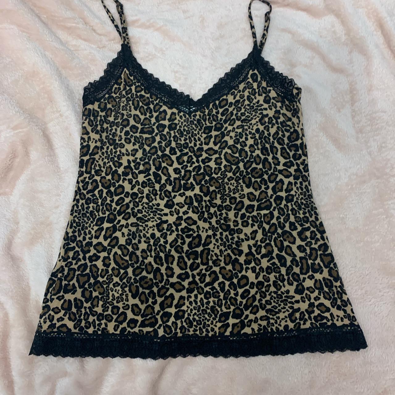 Super cute and y2k cheetah print lace cami. Can be... - Depop