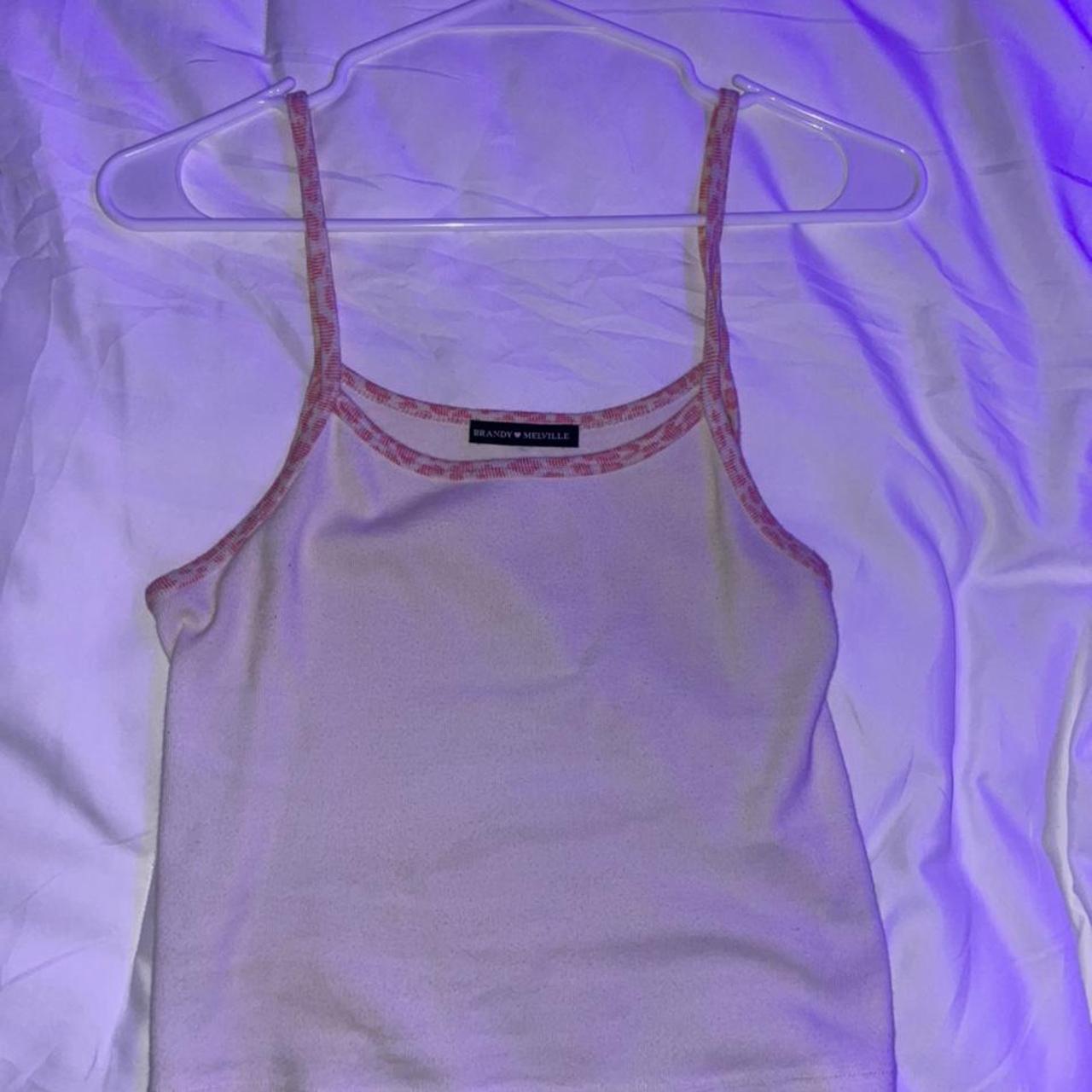 “rare lol” brandy melville pink cheetah tank worn... - Depop