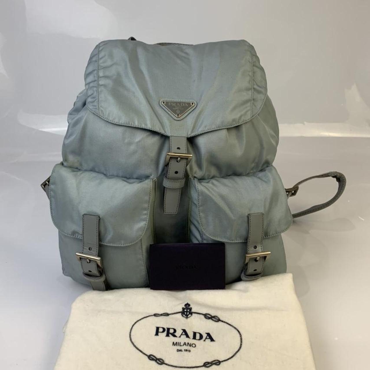 ⭐️ Genuine Prada Baby Blue Backpack Bag⭐️ ... - Depop