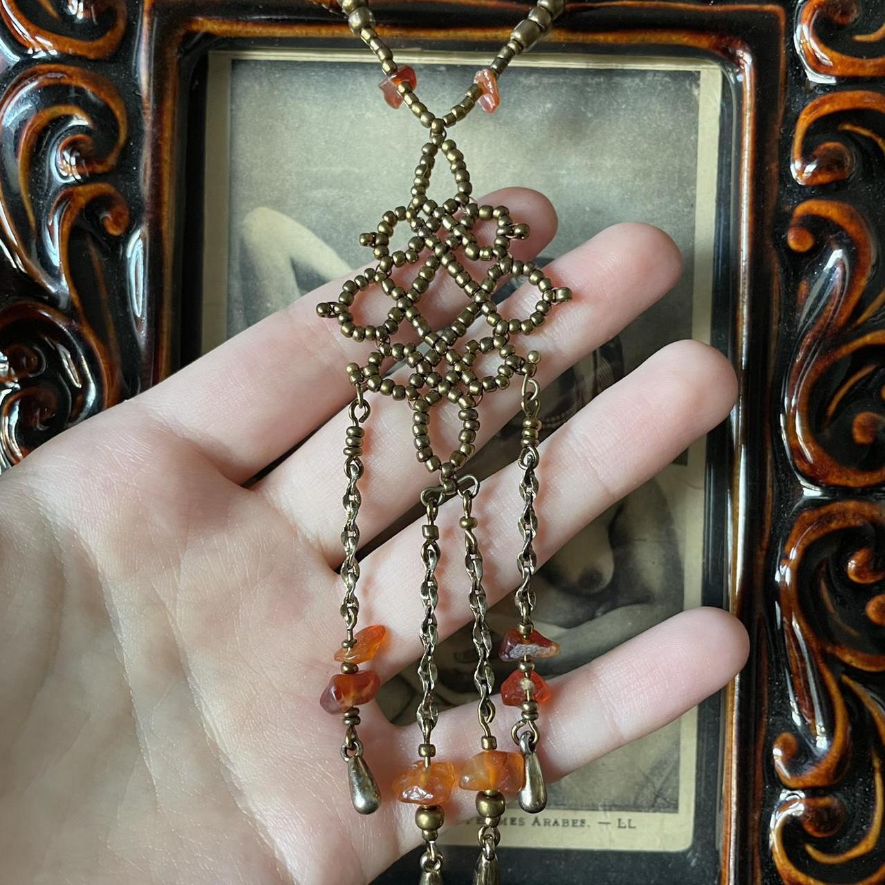 Product Image 1 - Bronze & Orange Gypsum Necklace