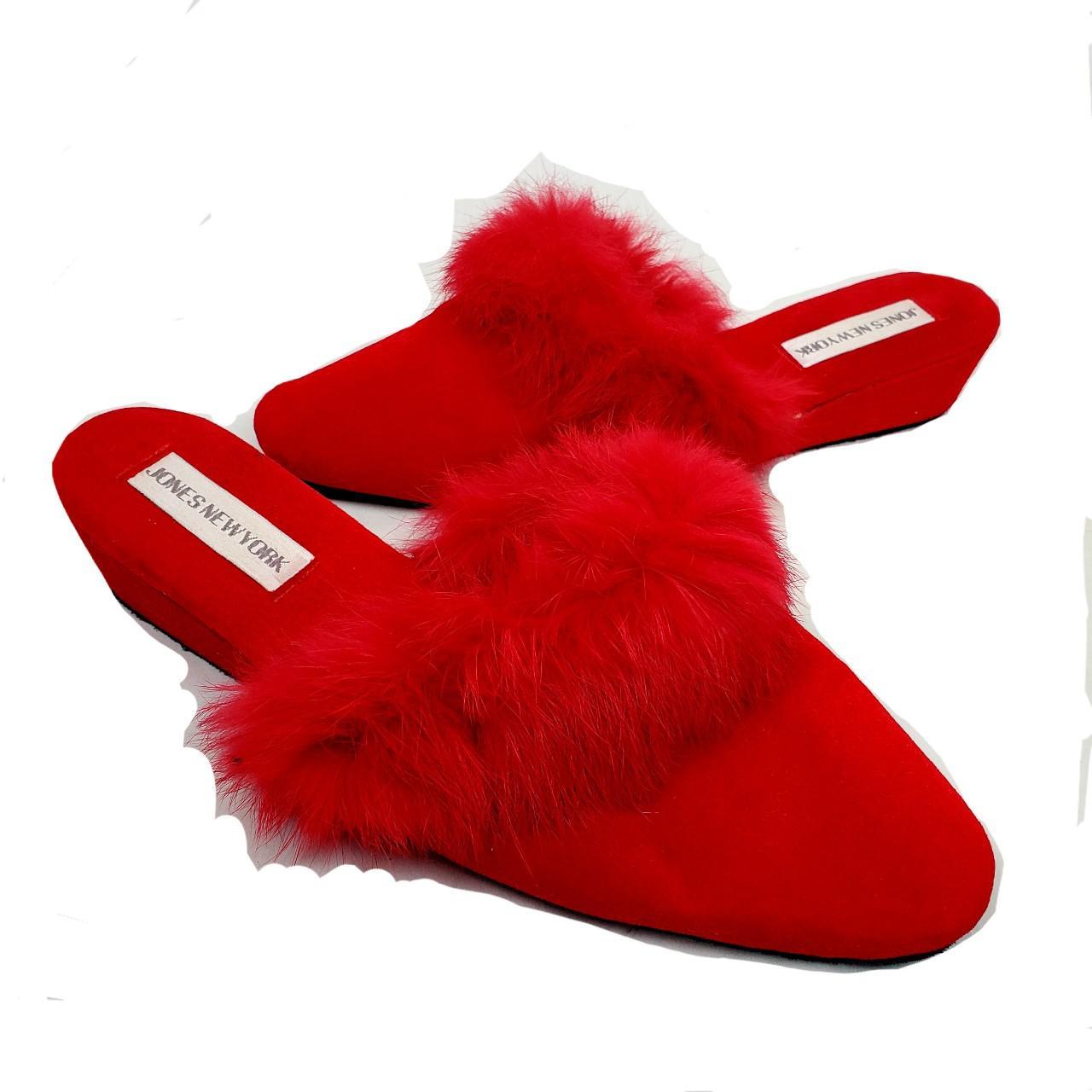 Product Image 1 - Rabbit hair red slippers. 

Tell