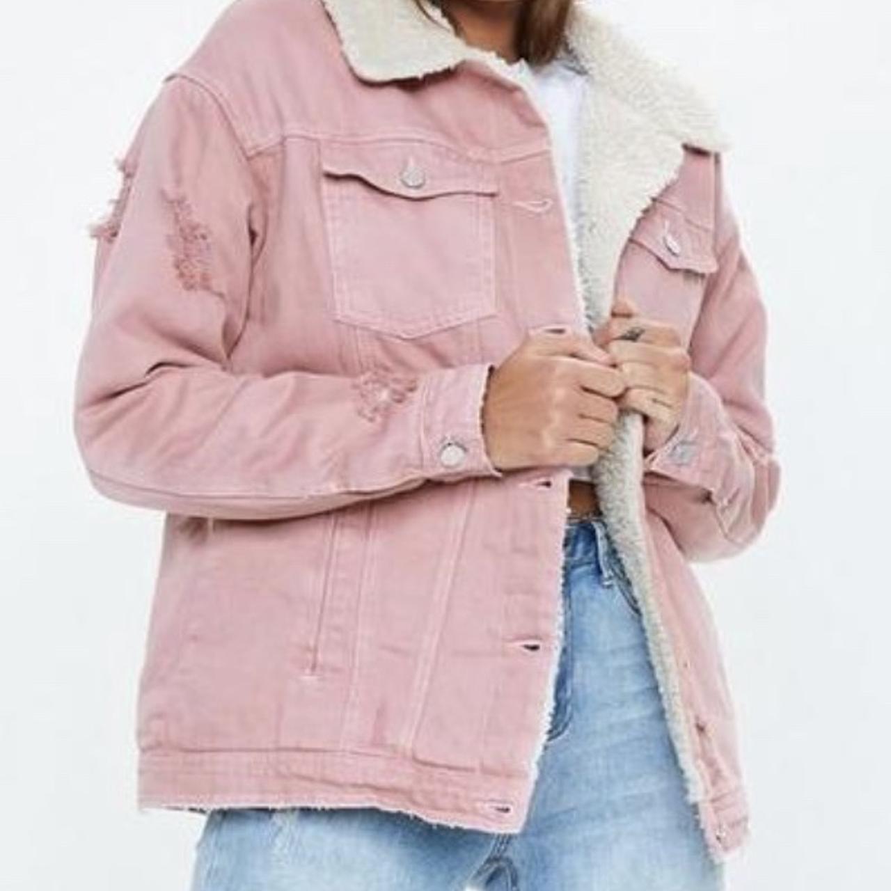 Missguided pink jacket best sale