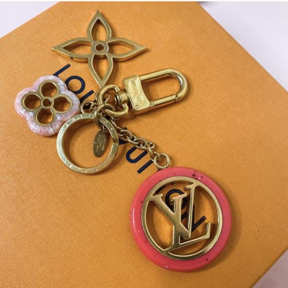 LOUIS VUITTON Colorline Brass Bag Charm Keychain Gold