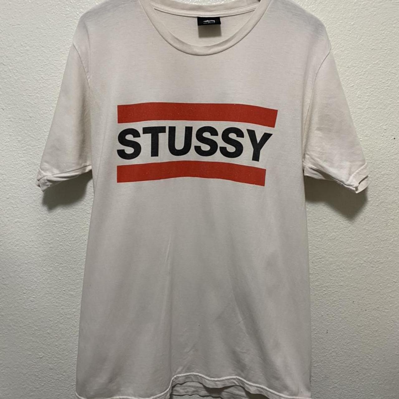2000s Y2K Stussy Logo Streetwear T-shirt Size:... - Depop
