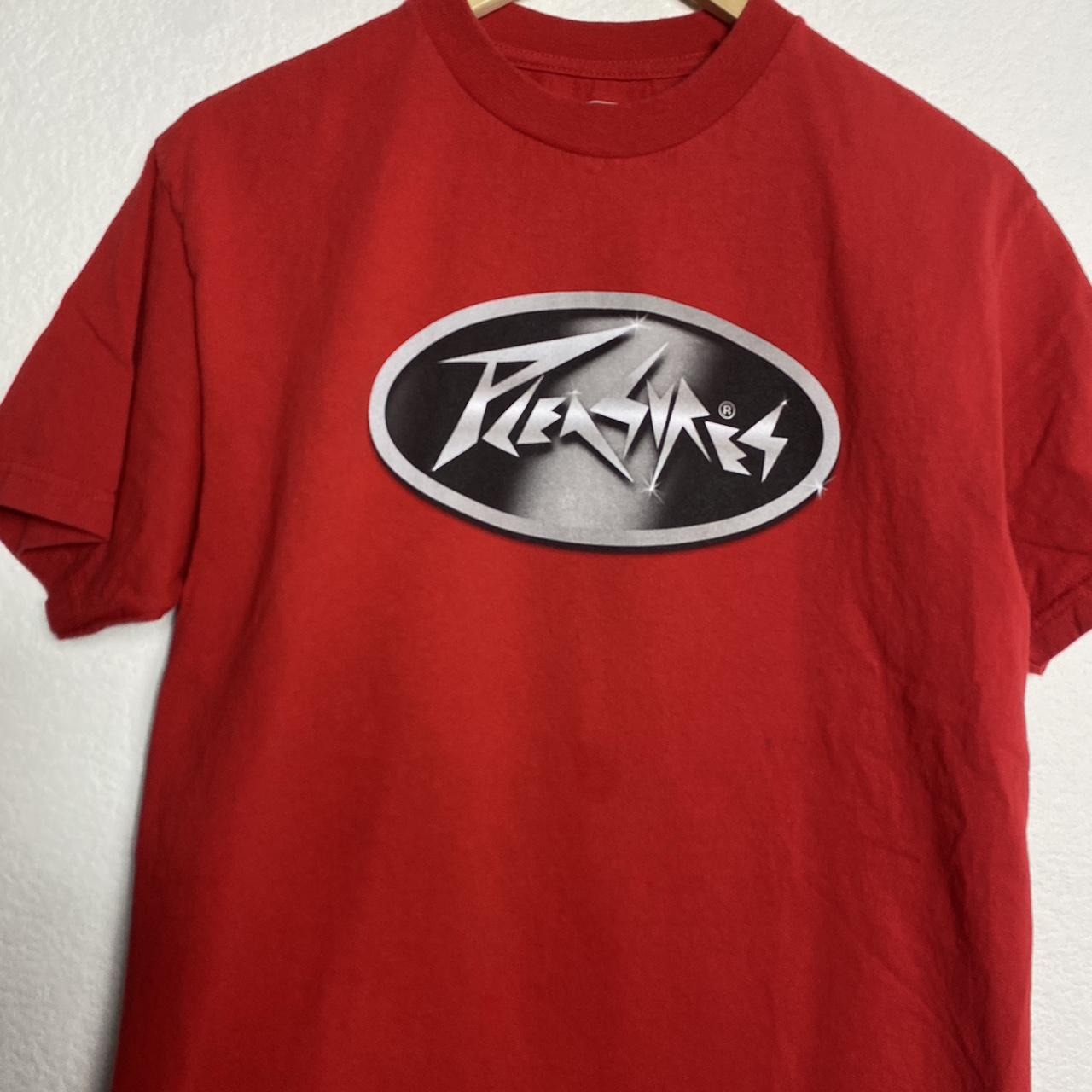Pleasures Men's Red and Burgundy T-shirt