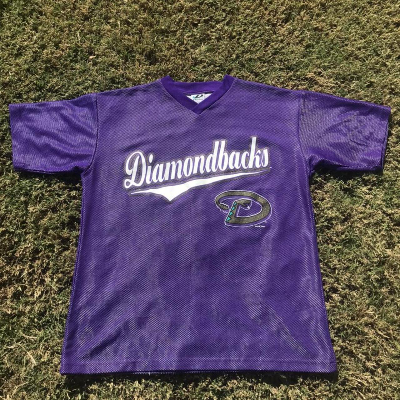Vintage Arizona Diamondbacks Tee Shirt Purple Gold Dynasty 