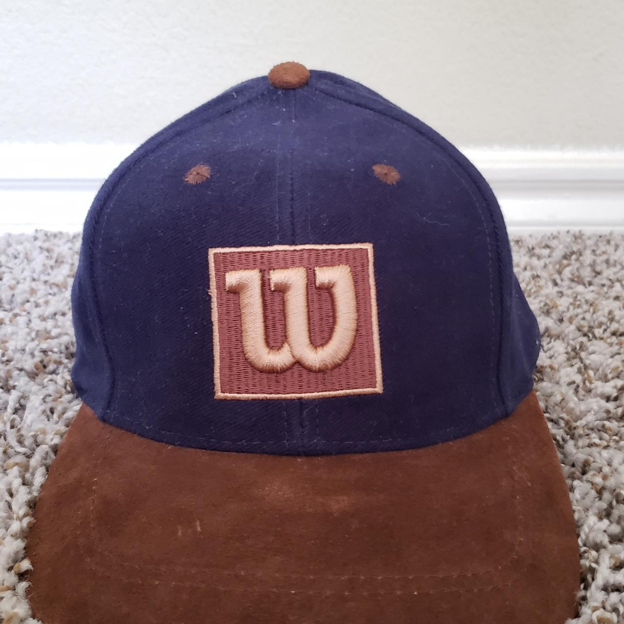 WILSON Sports Cap Baseball Hat Suede Bill Adjustable... Depop