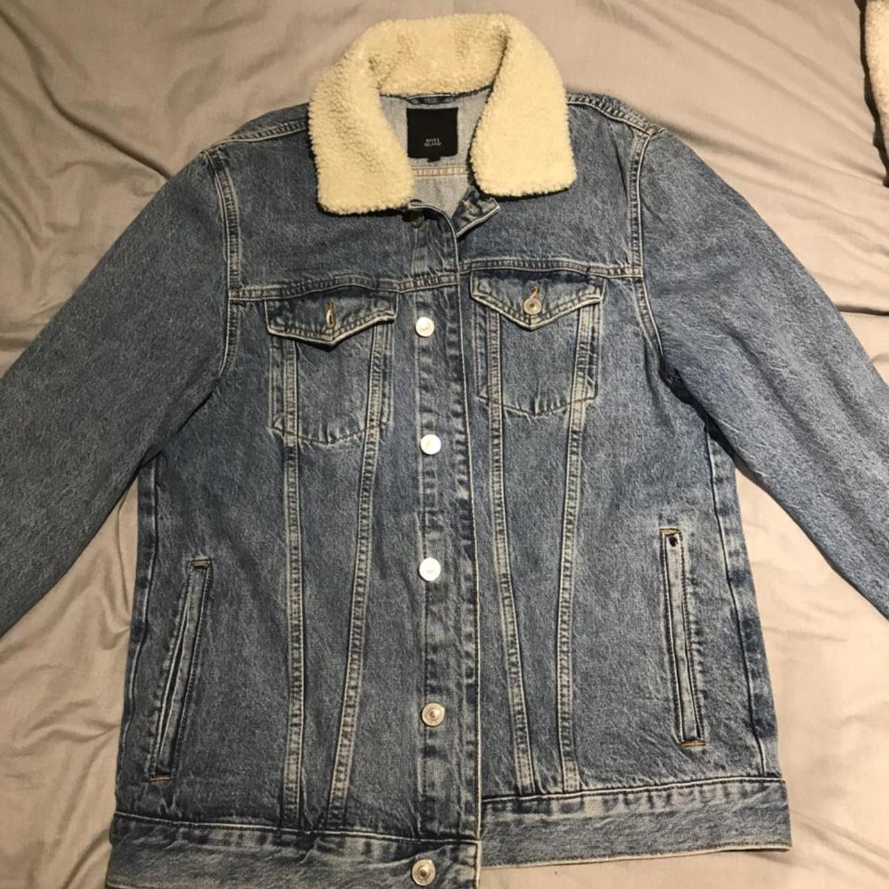 River island denim fur coat on sale