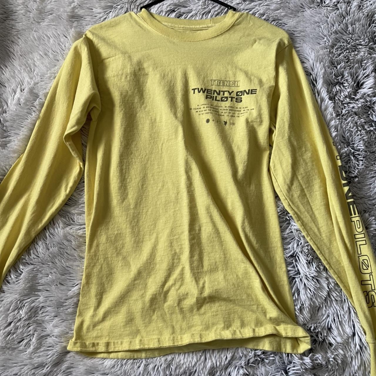 •Twenty One Pilots yellow long sleeve t-shirt -... - Depop