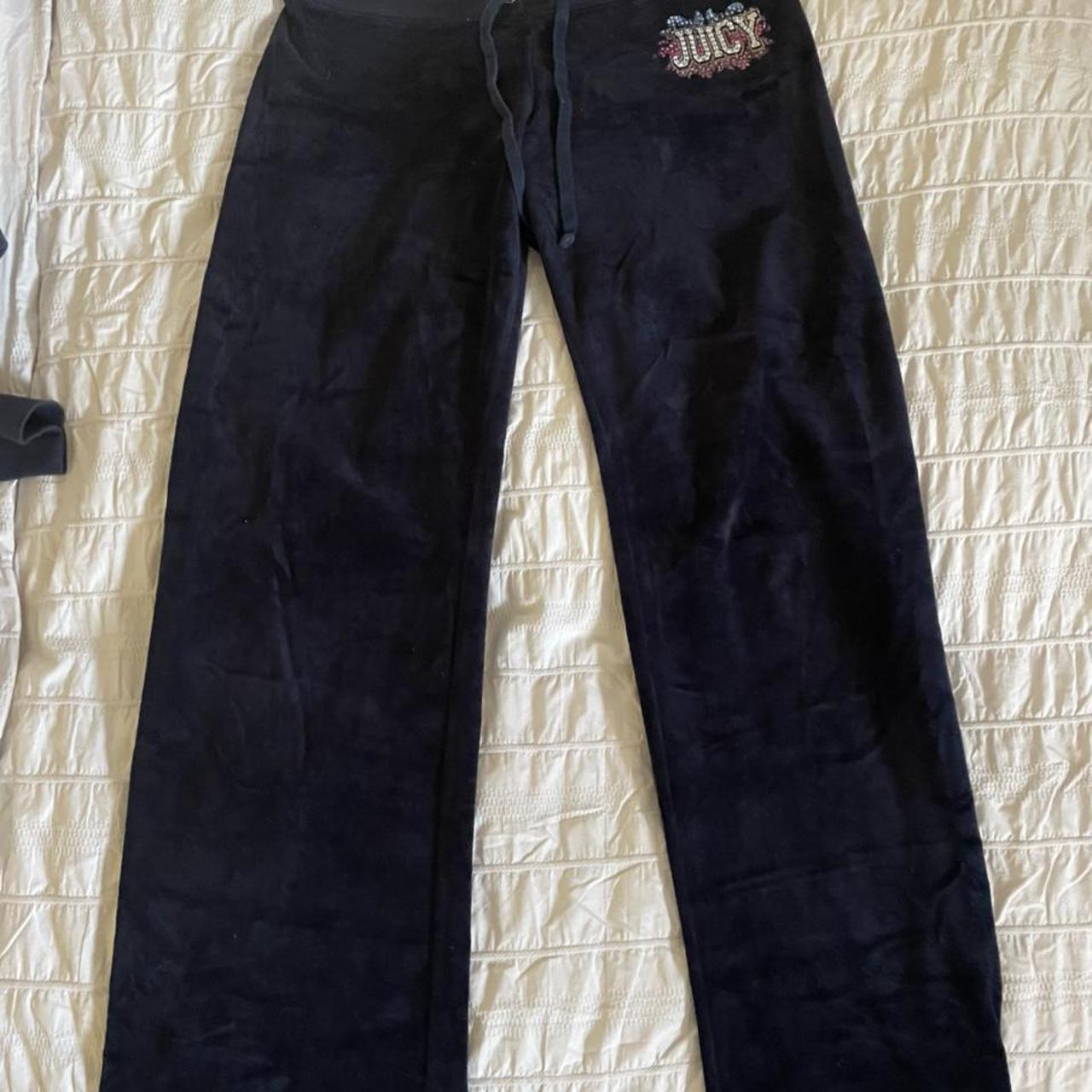 navy juicy couture tracksuit both size medium good... - Depop