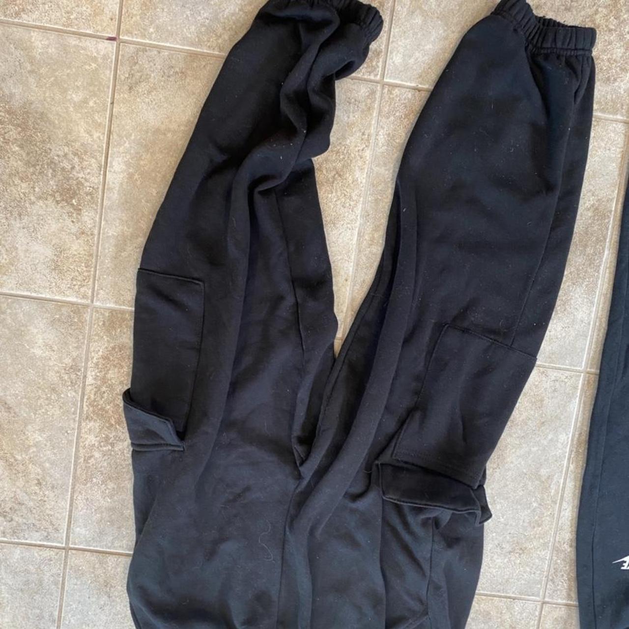 black cargo sweatpants streetwear Depop