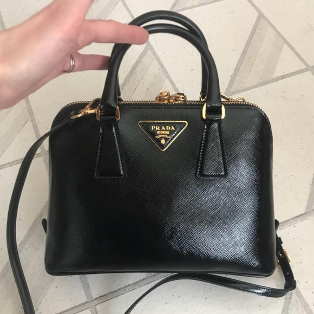 PRADA handbag Saffiano Patent Leather | Depop