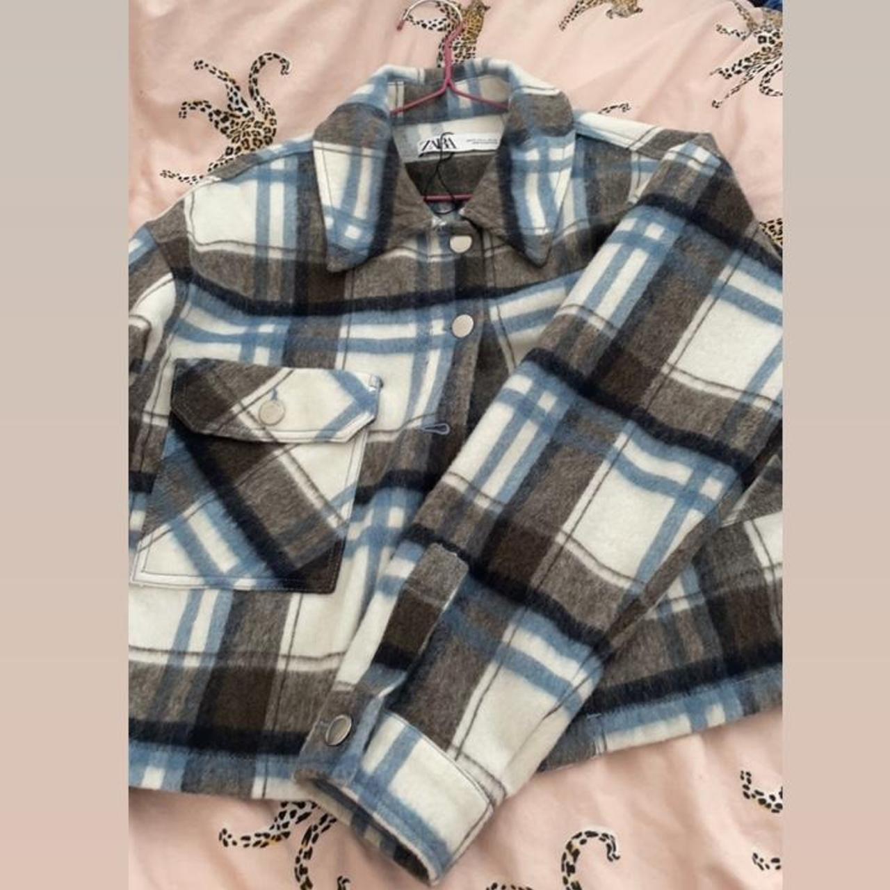 ZARA CROPPED PLAID JACKET Size M would fit Depop