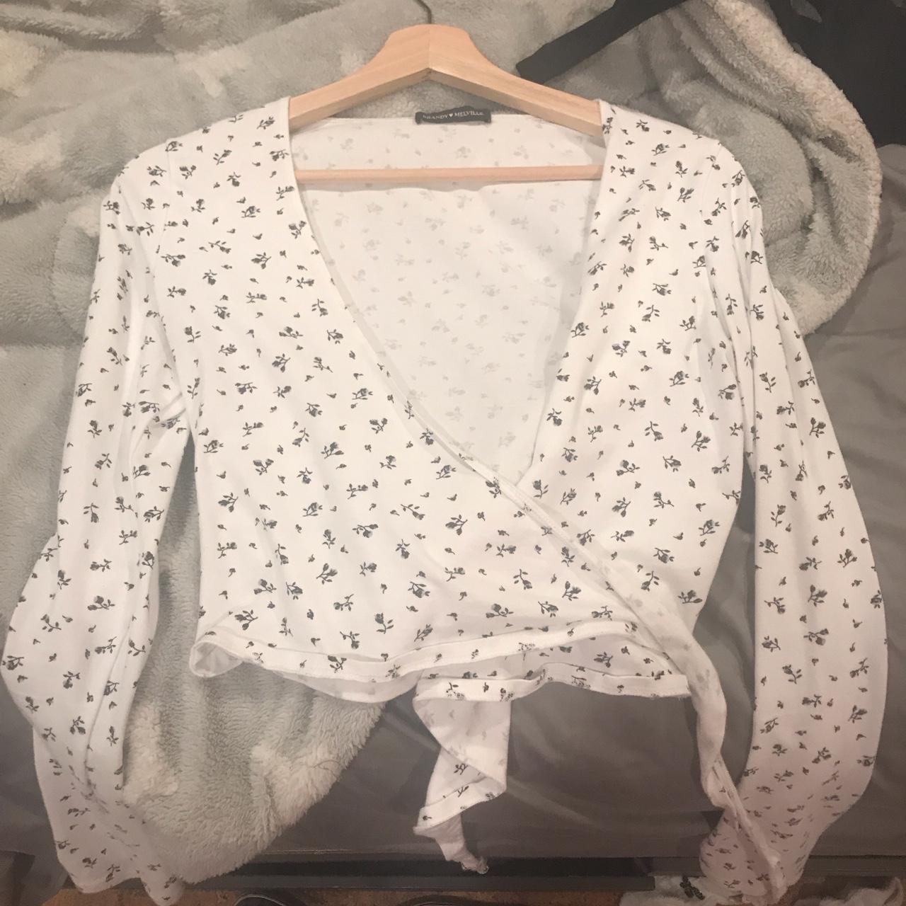 Brandy Melville coco wrap top worn twice by me got... - Depop