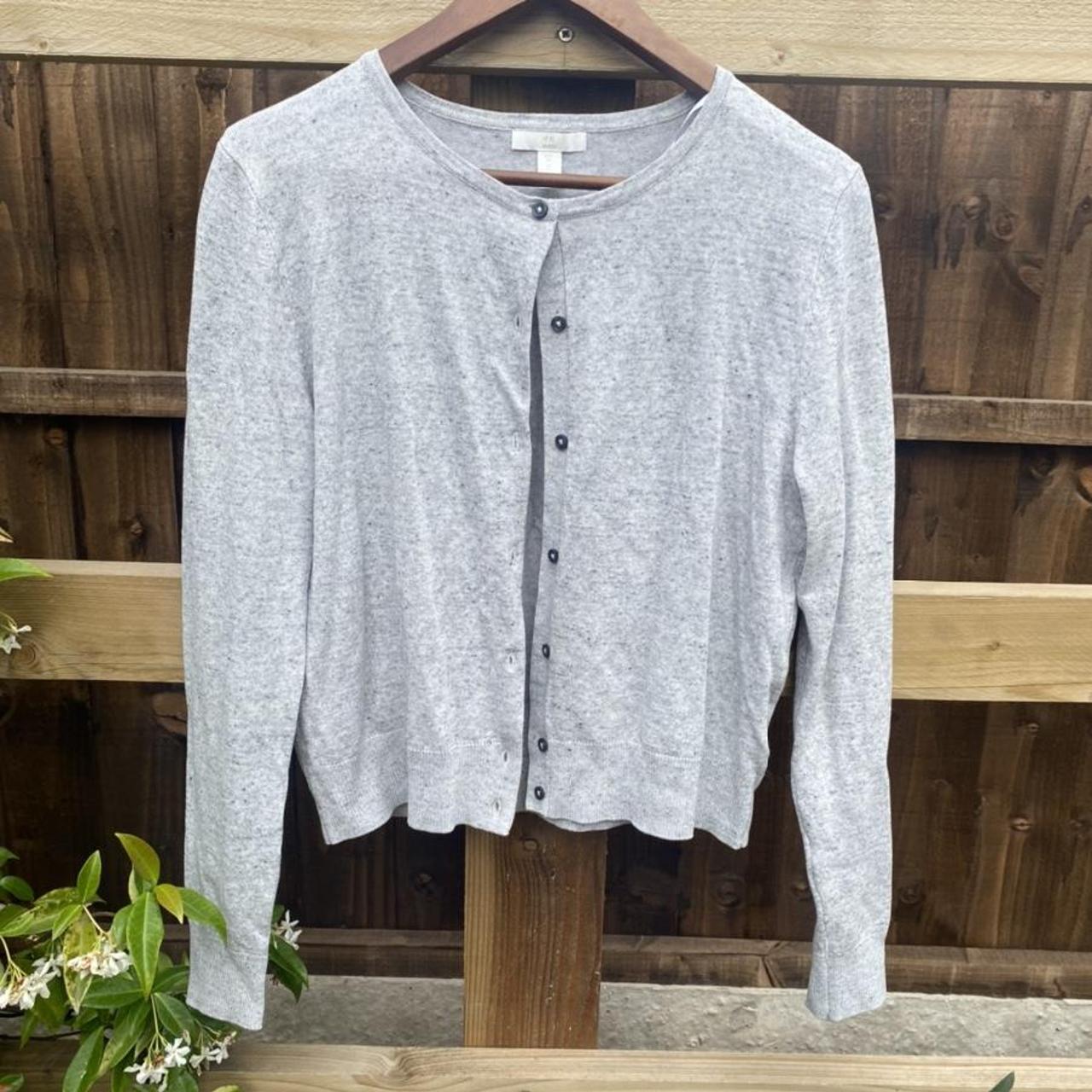 light grey h&m cardigan, really comfy and easy to... - Depop