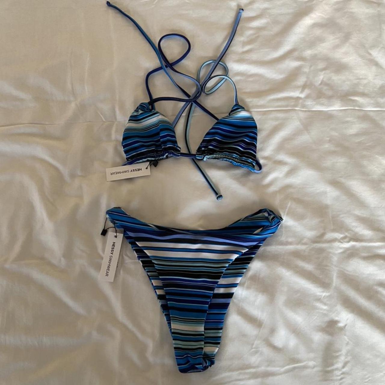 nessy swimwear bikini set top is a small and bottoms... Depop