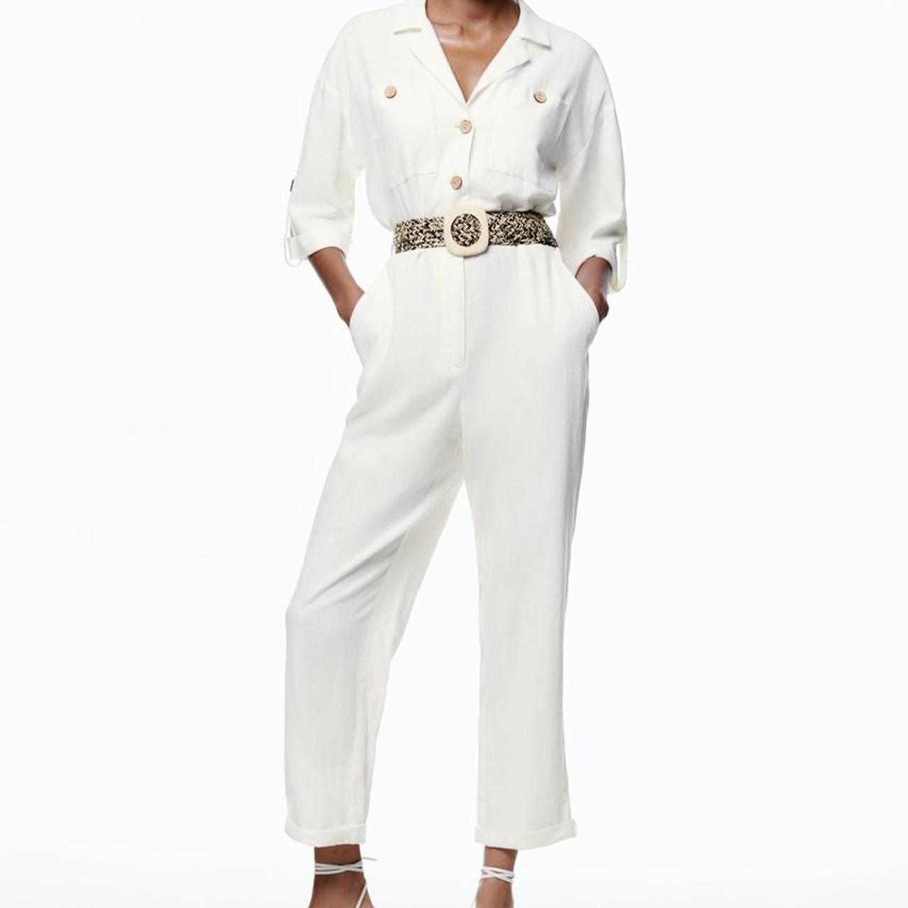 Linen jumpsuit zara online