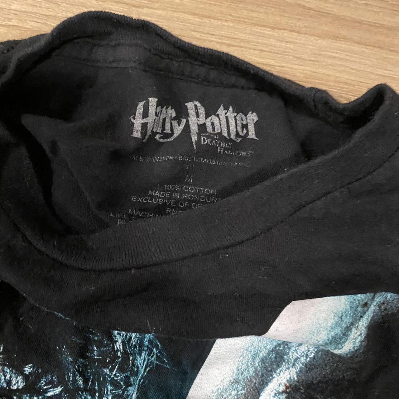 harry potter deathly hallows shirt size m slim fit... - Depop