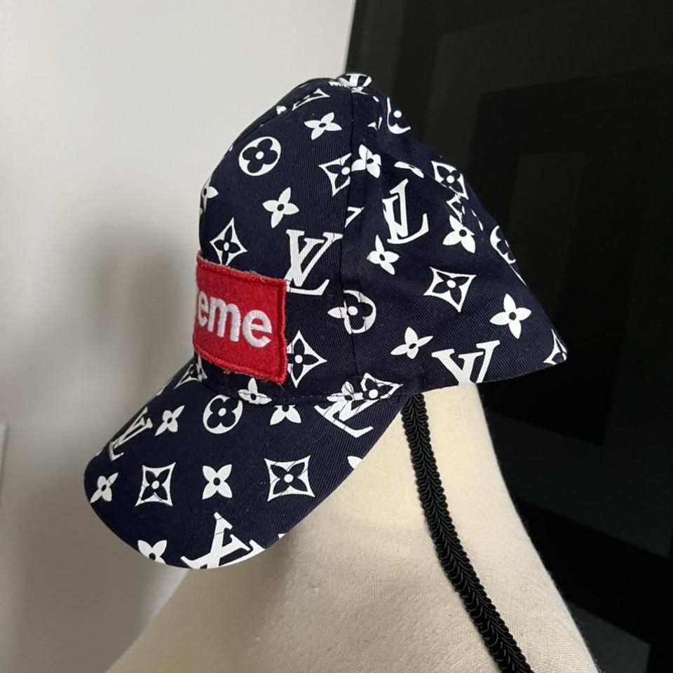 Red/White Louis Vuitton x Supreme Initiales - Depop