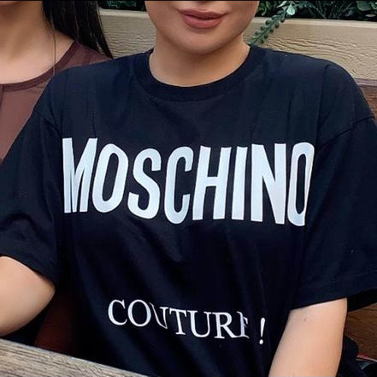 Moschino oversized black t shirt size XS therefore | Depop