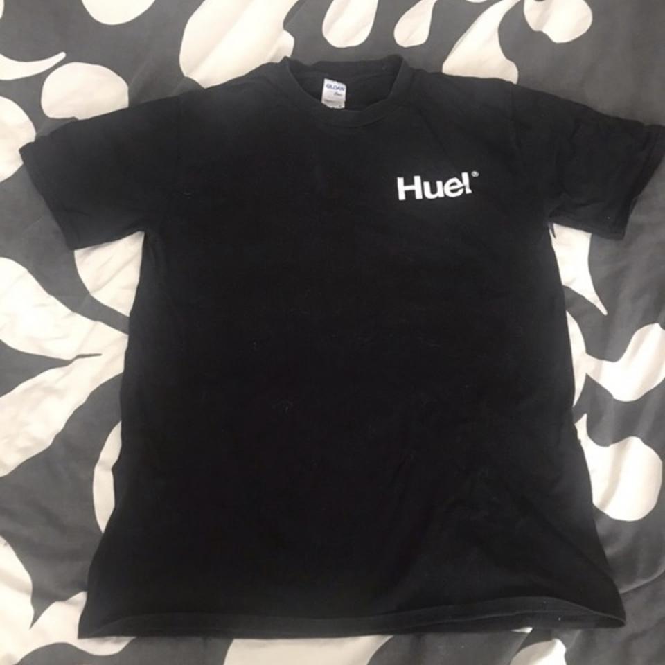 HUEL BRAND BLACK SHORT SLEEVE T-SHIRT LARGE MEAL REPLACEMENT POWDER  HUELIGAN