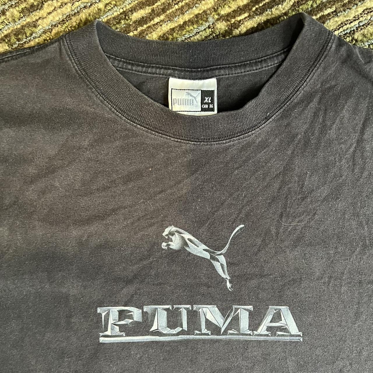 Vintage Puma Perfectly Faded T-Shirt #vintage... - Depop