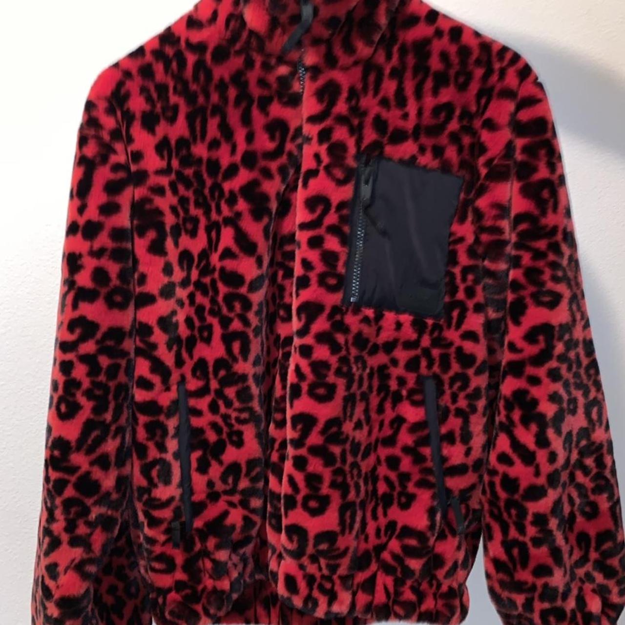 Black leopard windbreaker Clearance