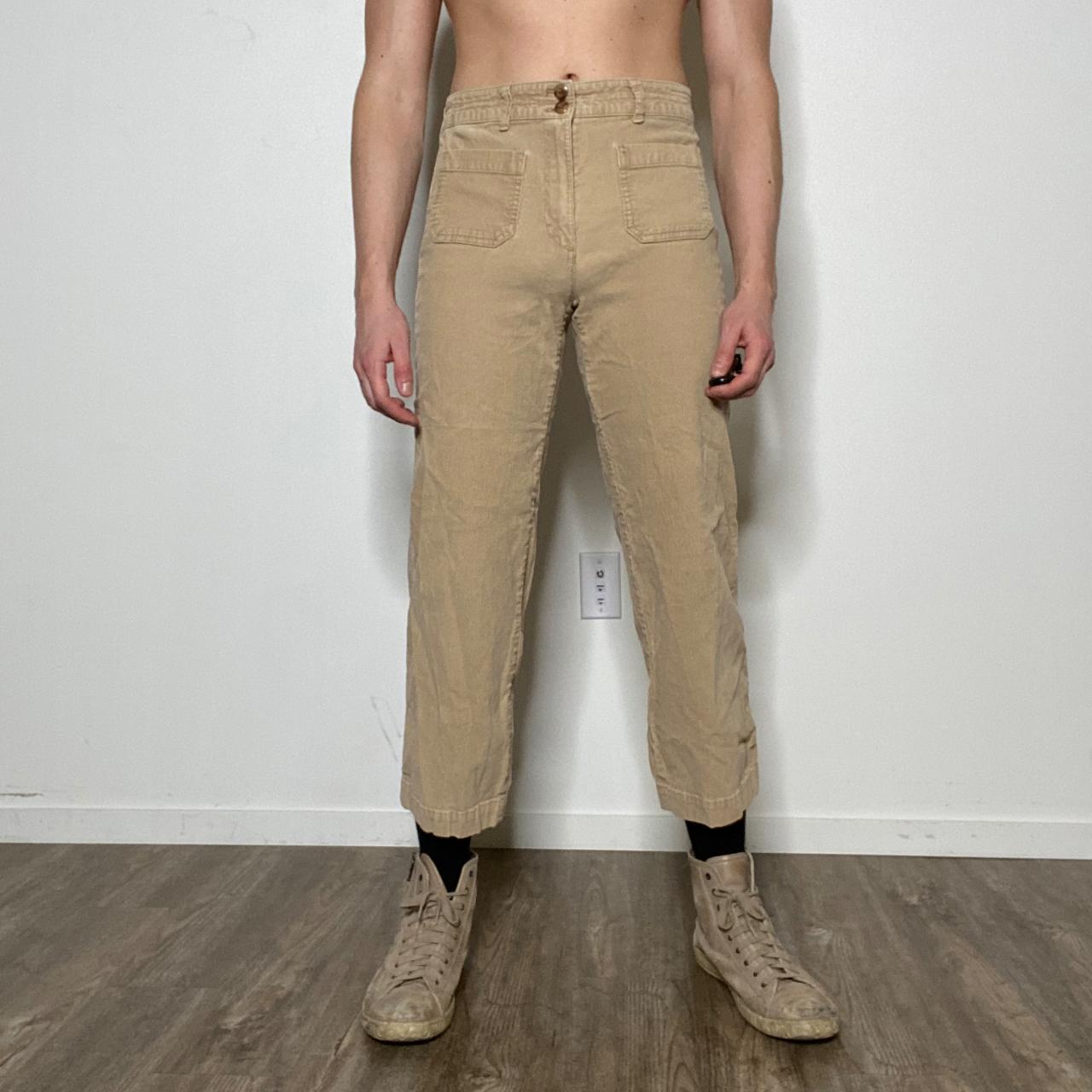 Men's Tan and Cream Trousers | Depop