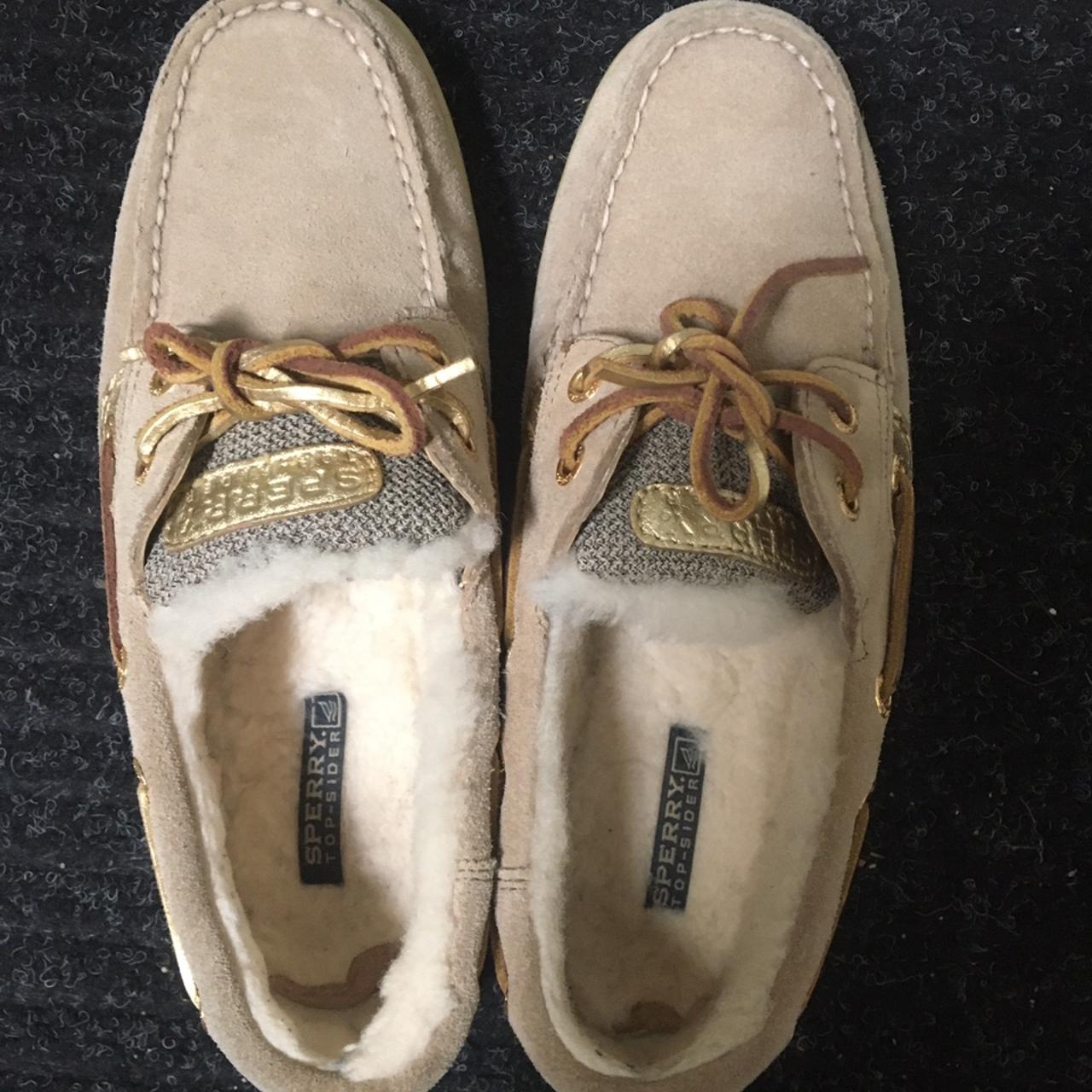 Womens fur hot sale lined sperrys