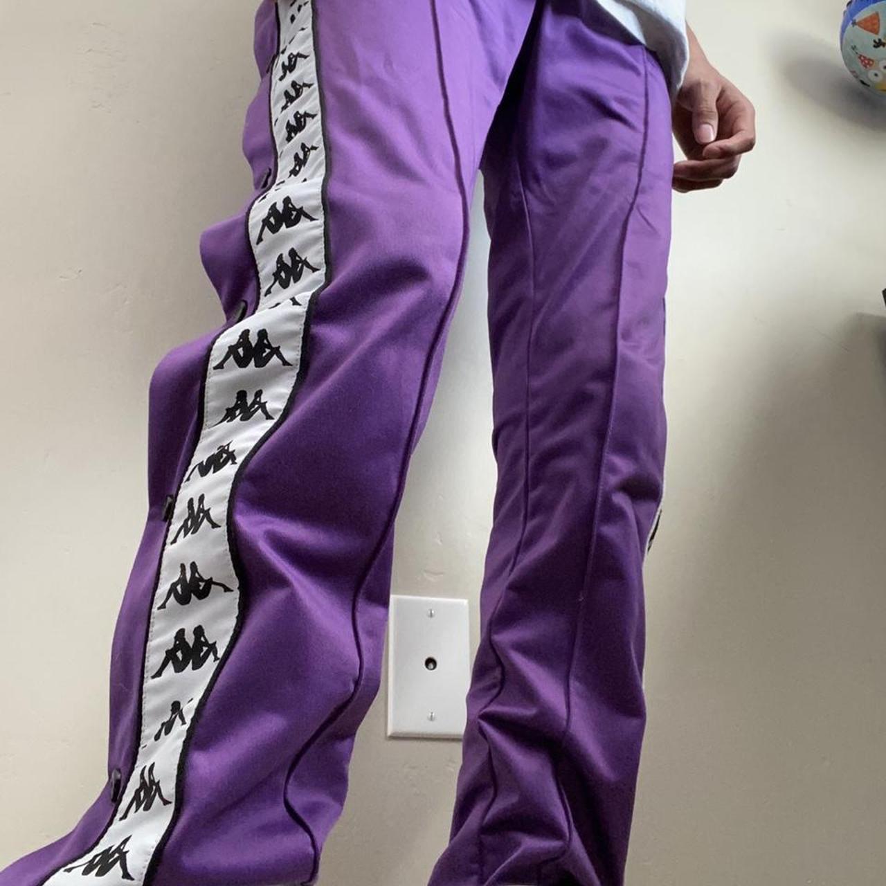 kappa snap button track pants