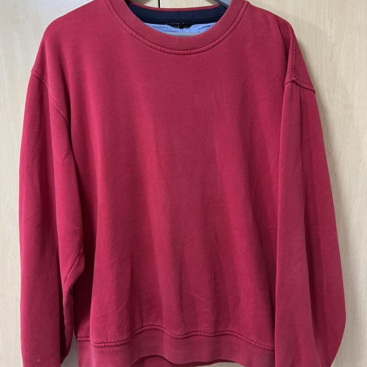 Tommy Hilfiger Men's Red Sweatshirt | Depop