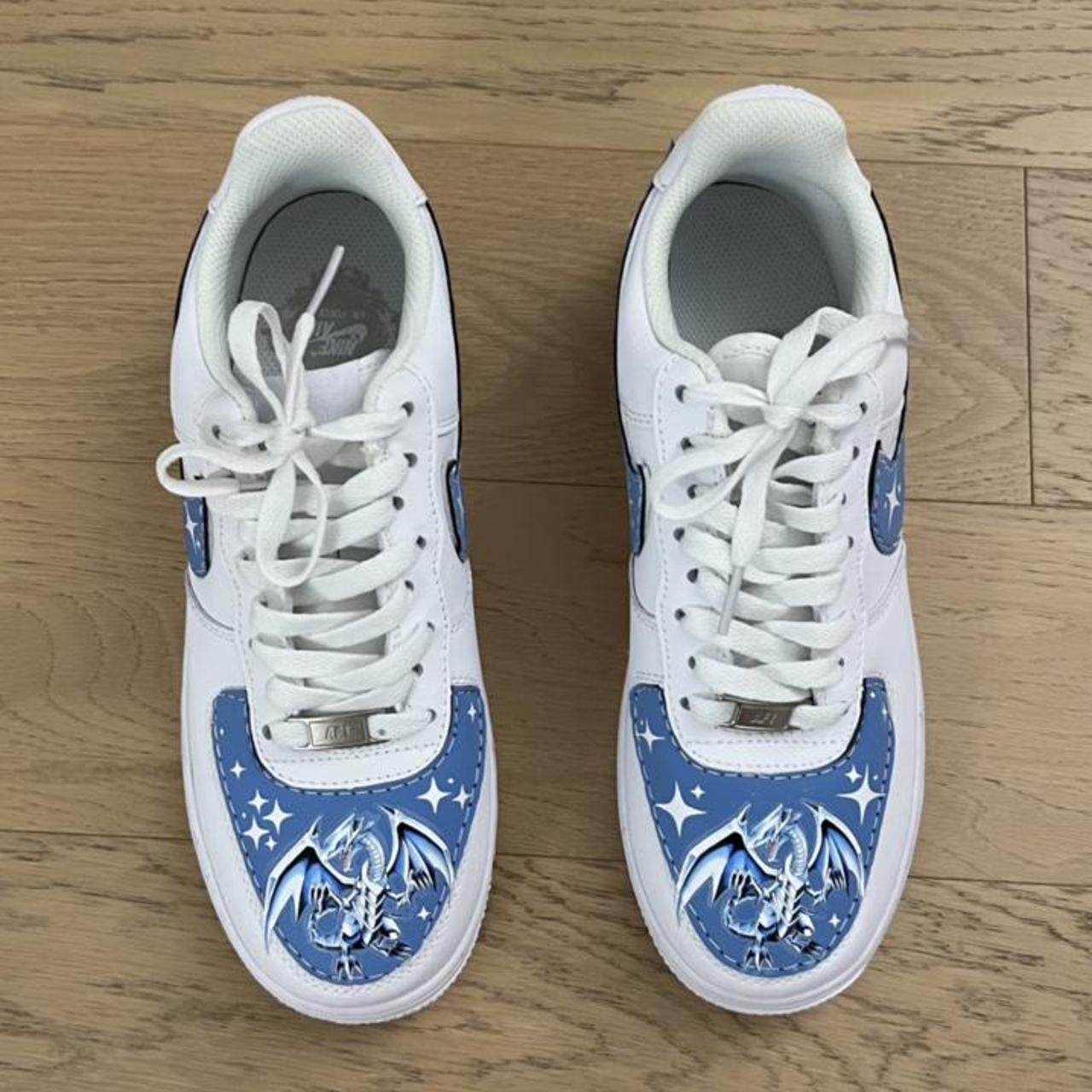 custom blue eyes air force 1