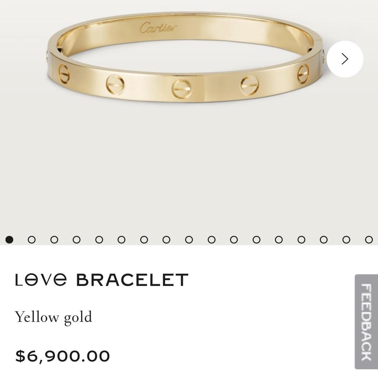 Cartier love bracelet used Size 16, 18k yellow... Depop