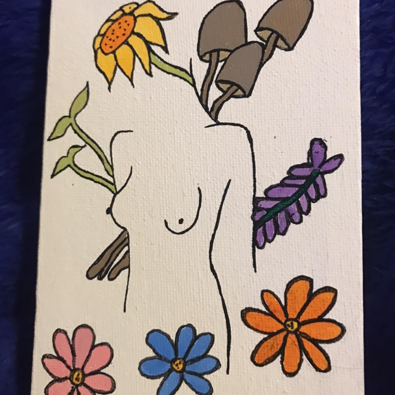 Hand Painted Naked Women Canvas Hand Made Depop