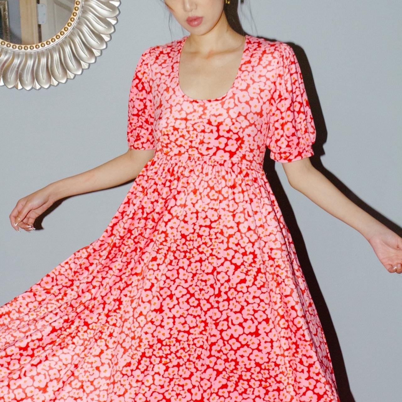 Little Sunny Bite Women's Pink and Red Dress (4)