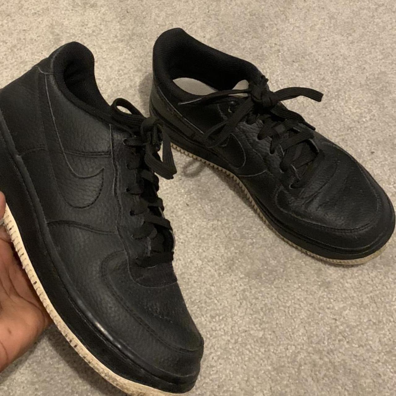 Black Nike Air Force 1 with White Sole🎀 UK... - Depop