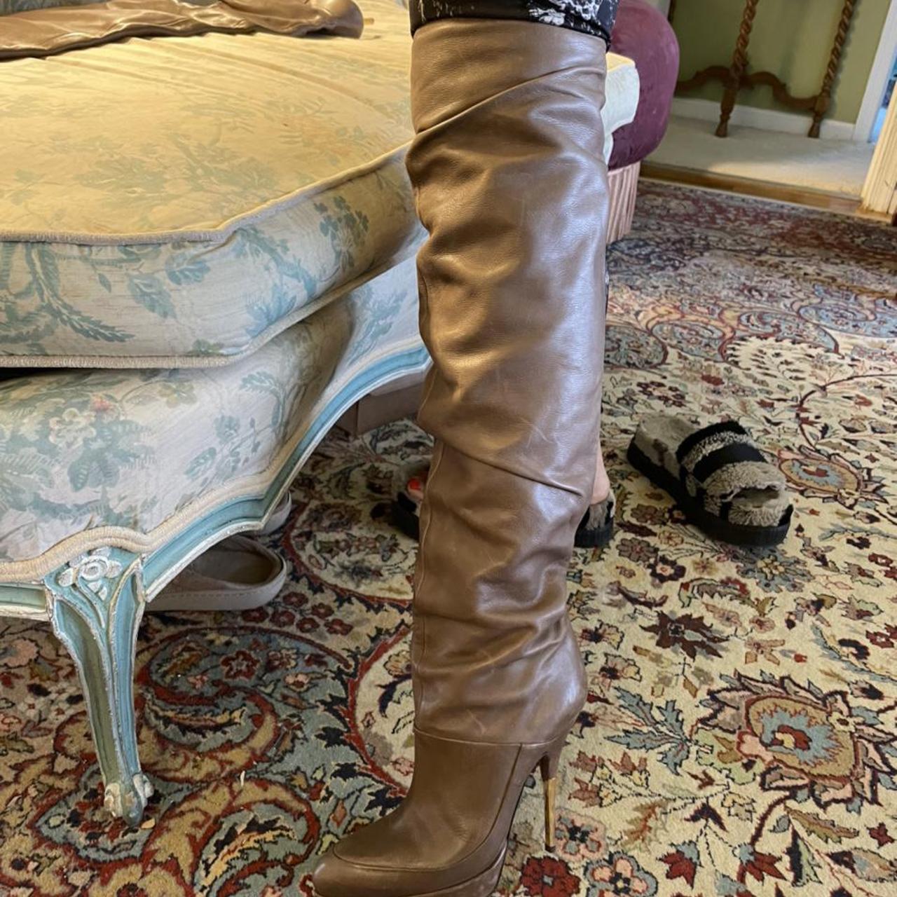 Missoni leather over the knee boots heels,