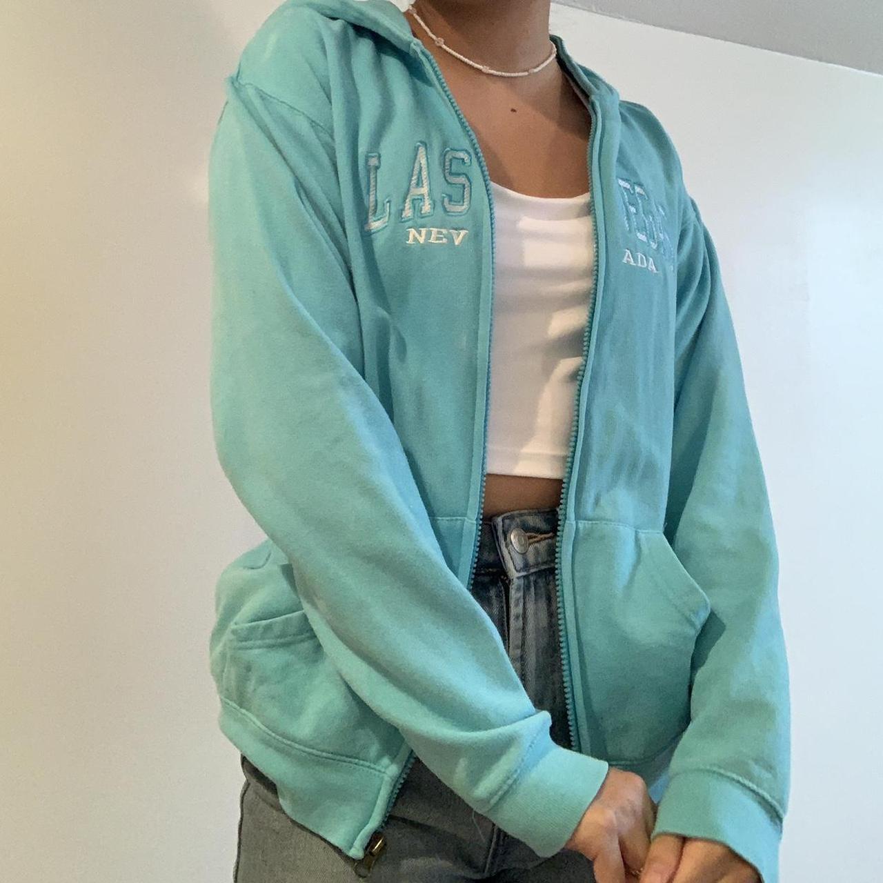 Women's Blue Hoodie | Depop