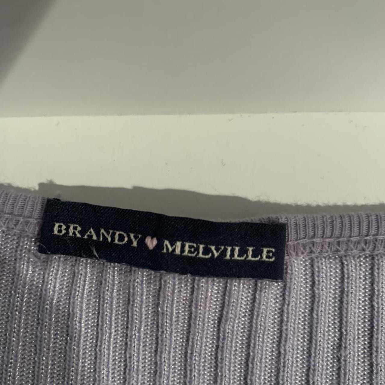 Brandy Melville Women's Purple Crop-top | Depop