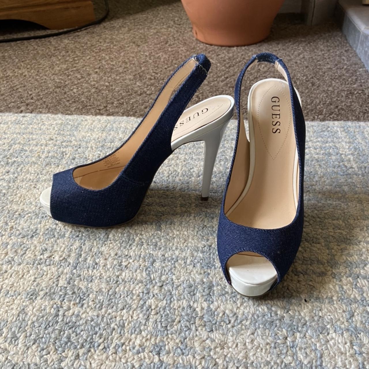 guess denim heels