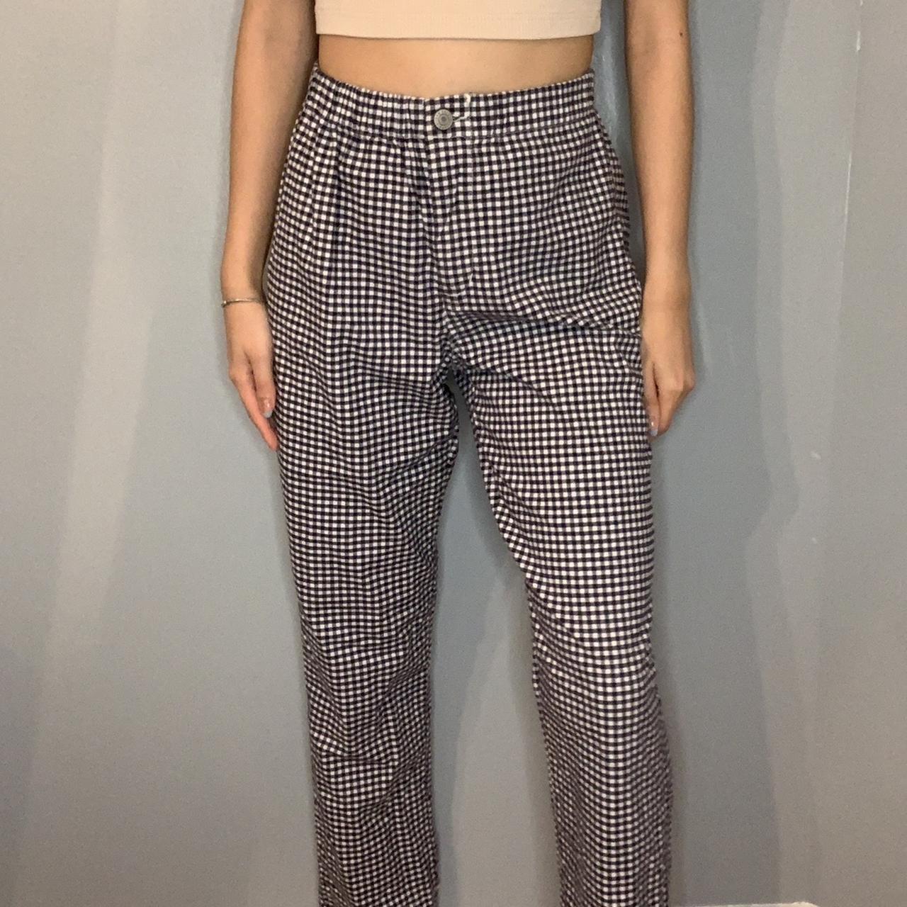 John Galt Brandy Melville Kim Tilden Red Plaid High Rise Pants OS