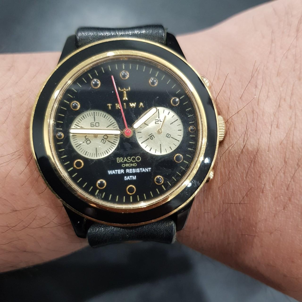 Triwa Watch Black and Gold Swedish brand Triwa Depop