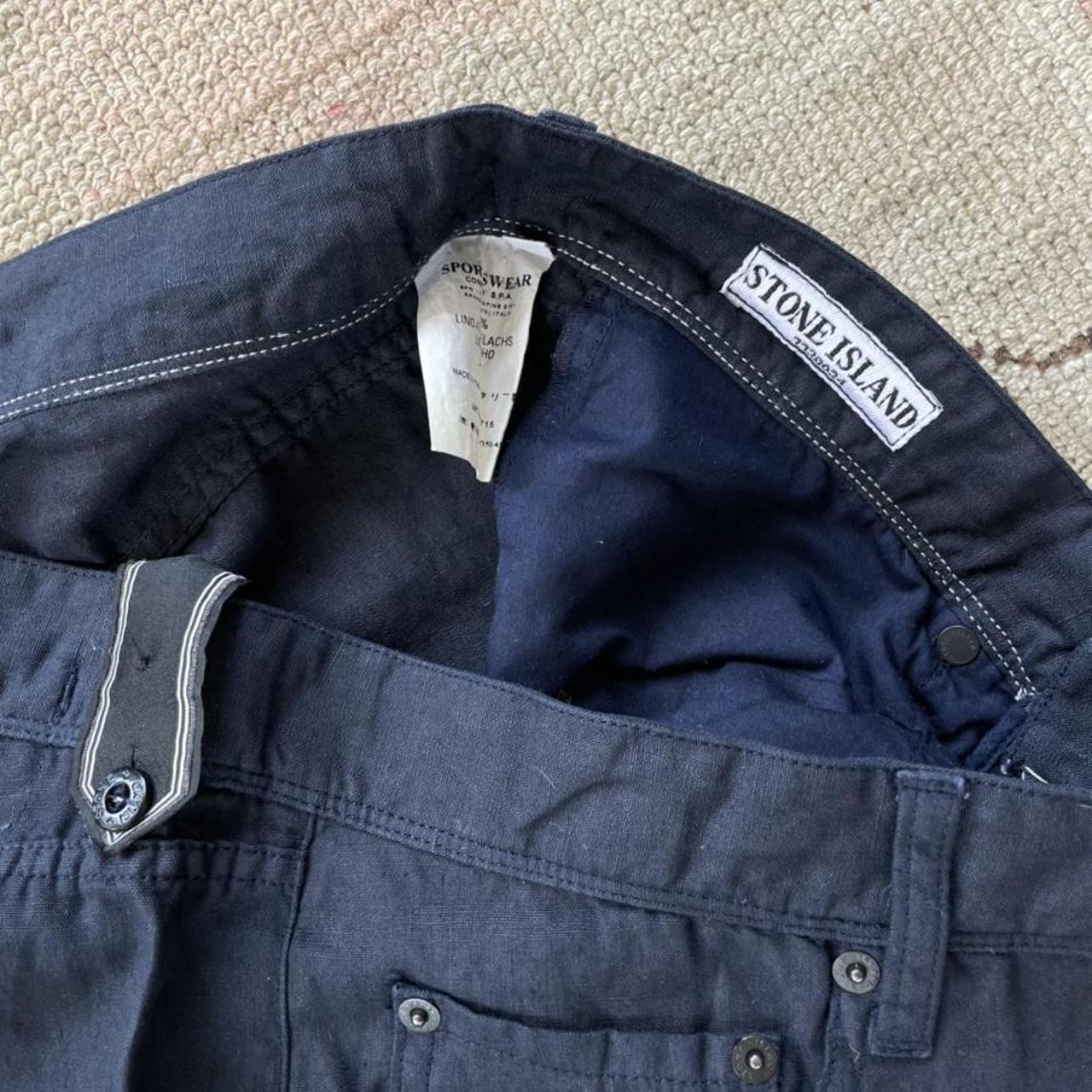 Stone Island Men's Navy Trousers | Depop