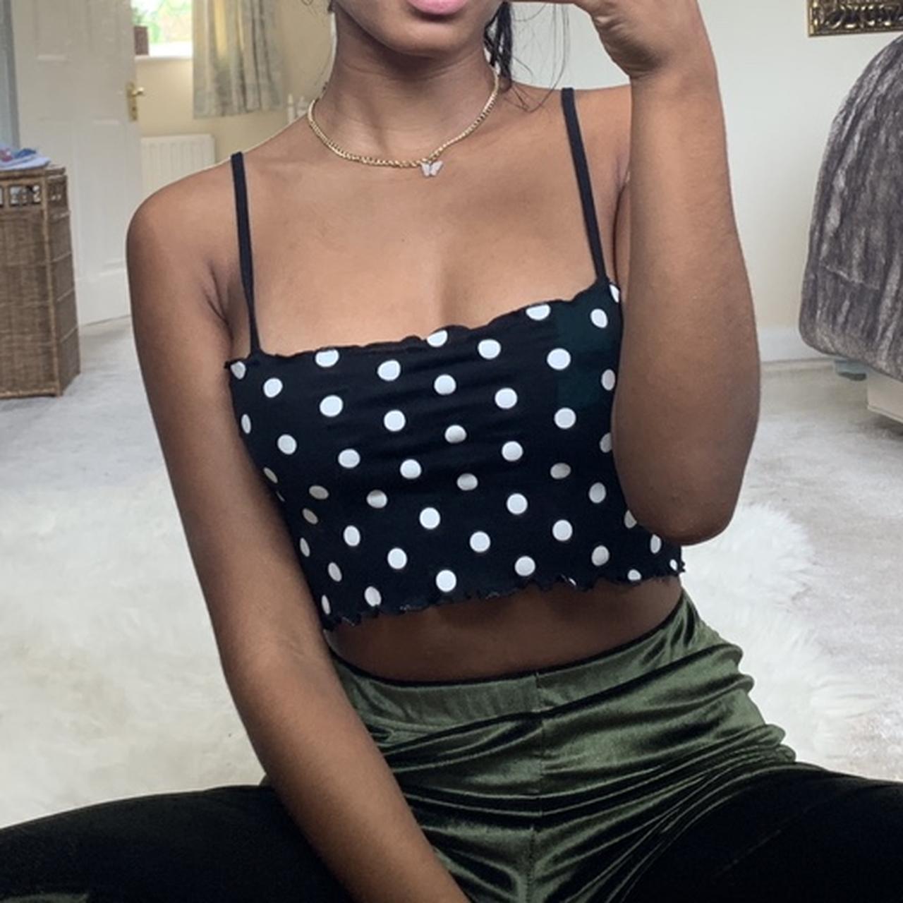 Crop Top Topshop Polka Dot Top Dolce Gabbana Polka-dot Corset Top