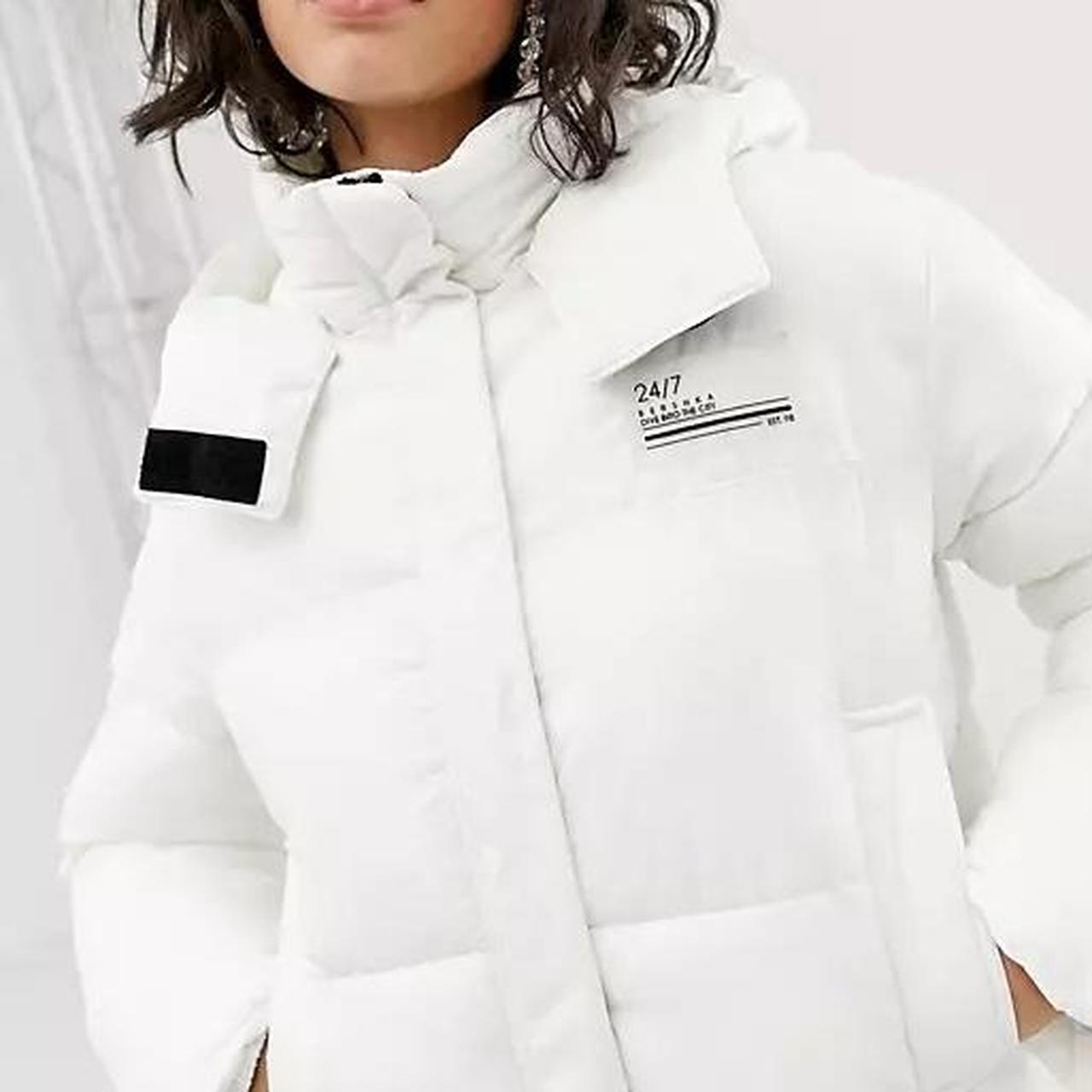 Bershka white coat best sale