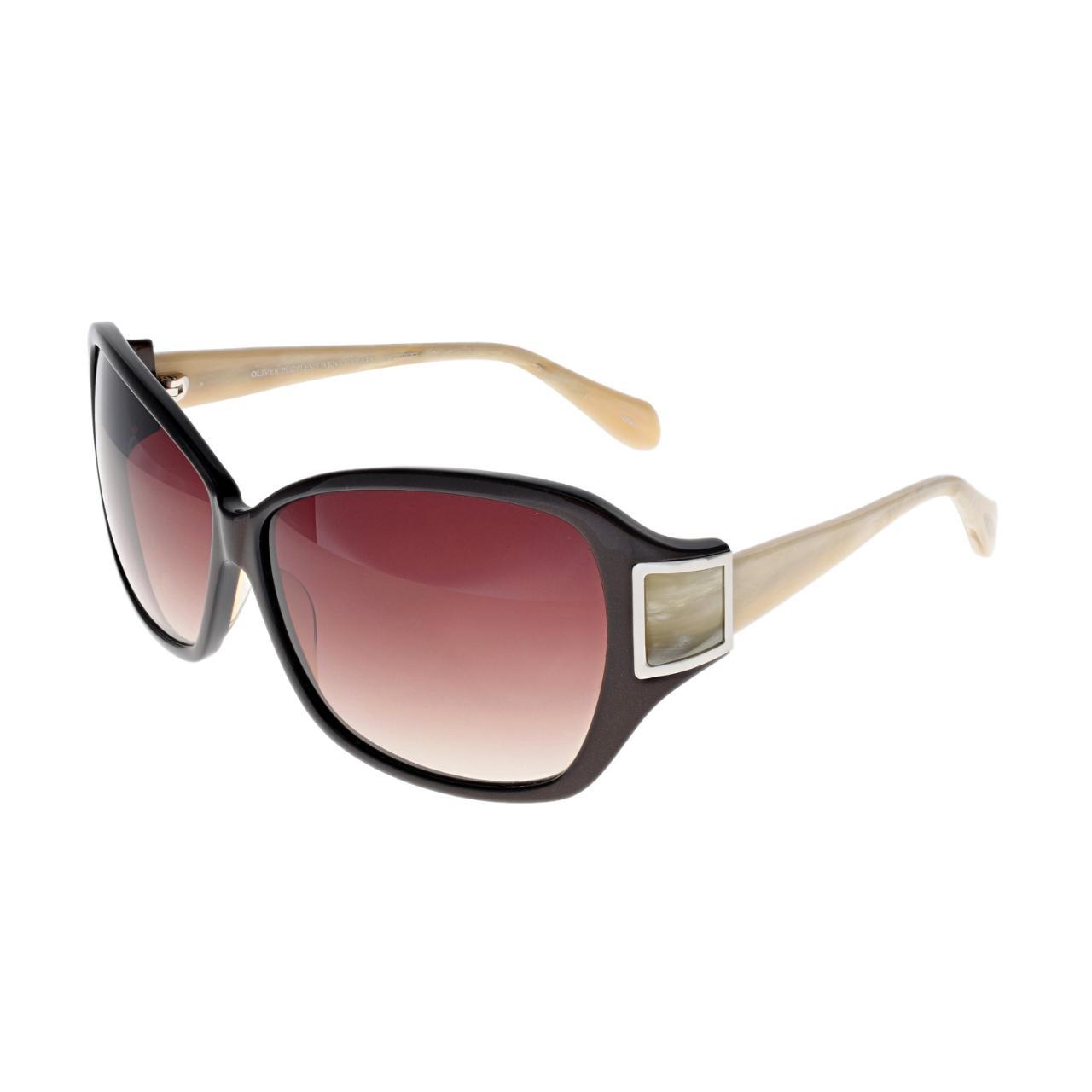 Oliver Peoples Women's Black and Cream Sunglasses
