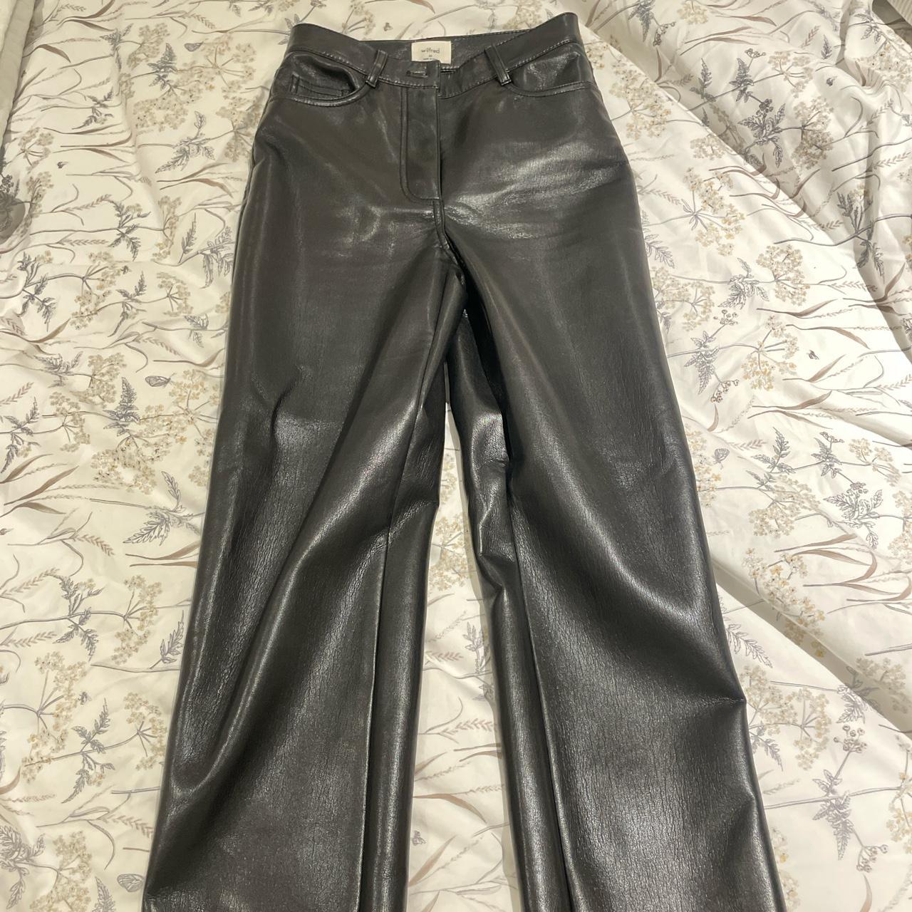 Aritzia leather melina pants Size US 00 (UK 0) Very... - Depop